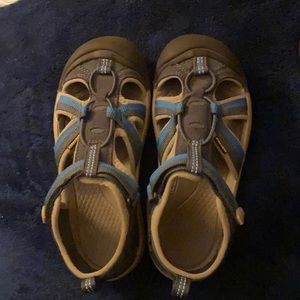 Keen Venice H2 Sport Sandal Blue & Grey Size 3 Rugged Hiking in Great Condition